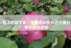 看了这篇文章，不要告诉我你还不懂分布式链路追踪