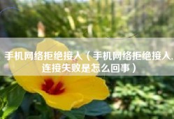 手机网络拒绝接入（手机网络拒绝接入,连接失败是怎么回事）