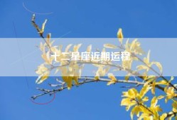 十二星座近期运程
