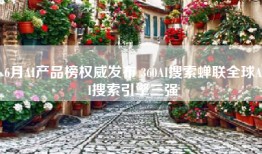 6月AI产品榜权威发布 360AI搜索蝉联全球AI搜索引擎三强