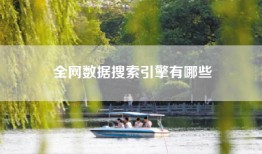 全网数据搜索引擎有哪些