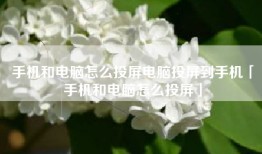 手机和电脑怎么投屏电脑投屏到手机「手机和电脑怎么投屏」