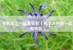 手机怎么一起看电影（两个人远程一起看电影）